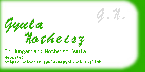 gyula notheisz business card